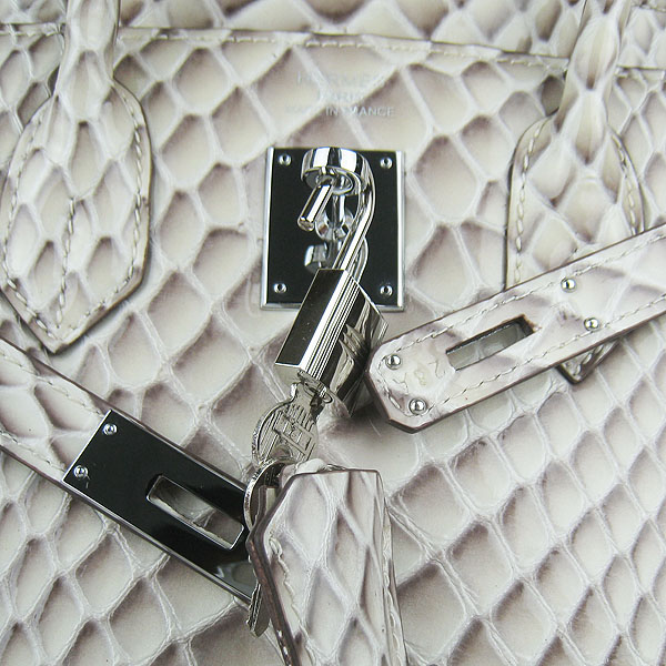 Replica Hermes Birkin 30CM Fish Veins Leather Bag Cream 6088 On Sale